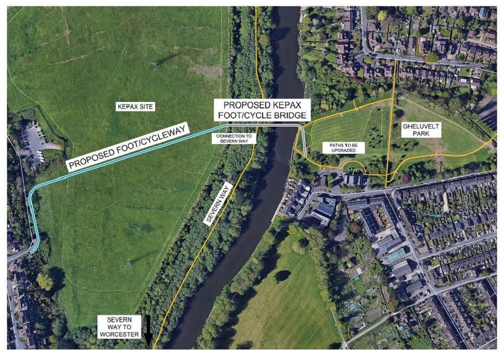 Scheme proposed for new walking and cycling bridge over River Severn in Worcester